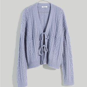 Madewell Alpaca blend tie-front cardigan